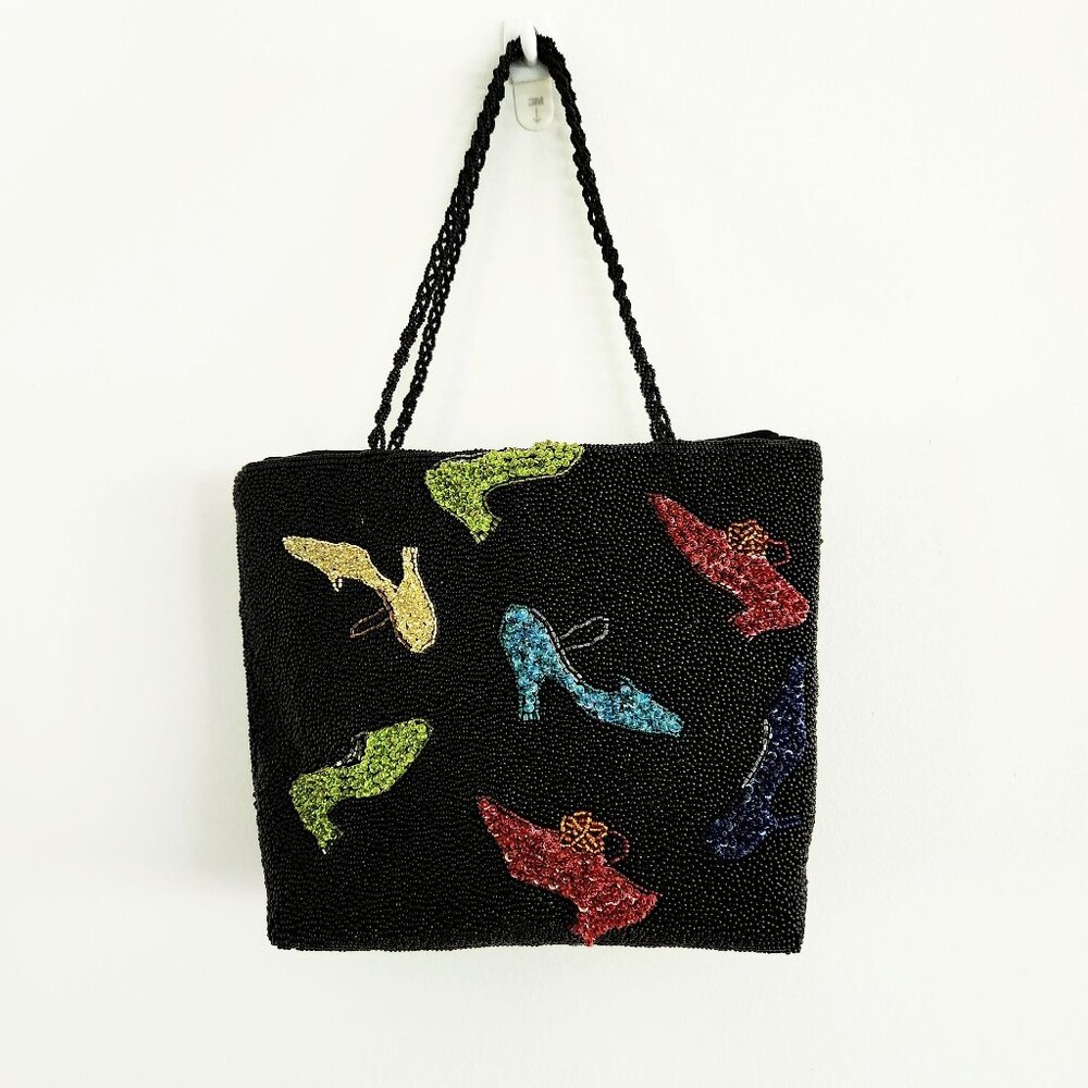 Inge Christopher Beaded Purse with Shoes Design